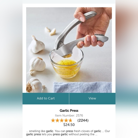 Pampered Chef garlic press - Picture 3 of 3